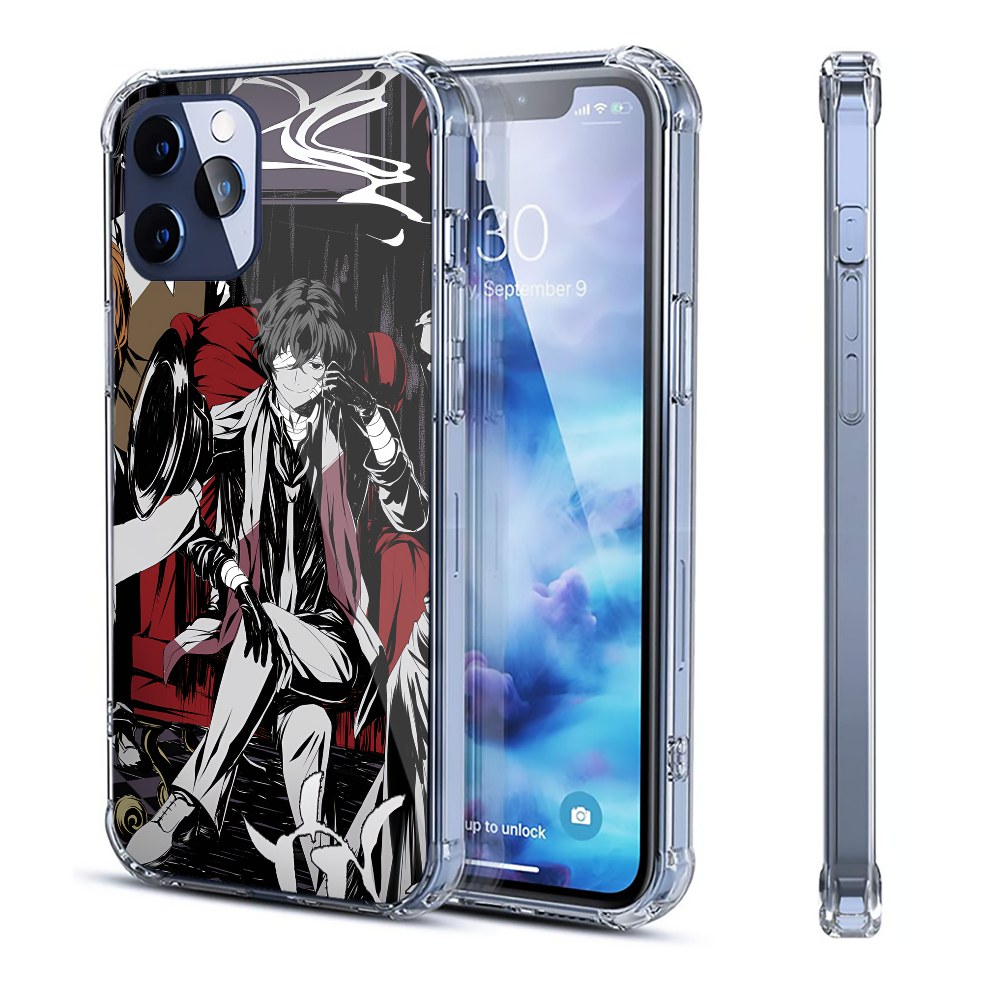 （画像用） 文豪ストレイドッグス Bungo Stray Dogs 【iPhone 12シリーズ対応】透明スマホケース（クリアソフトケース）